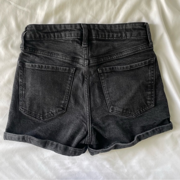 High-Waisted O.G. Cuffed Black Jean Shorts for Women -- 3-inch inseam - Picture 6 of 6